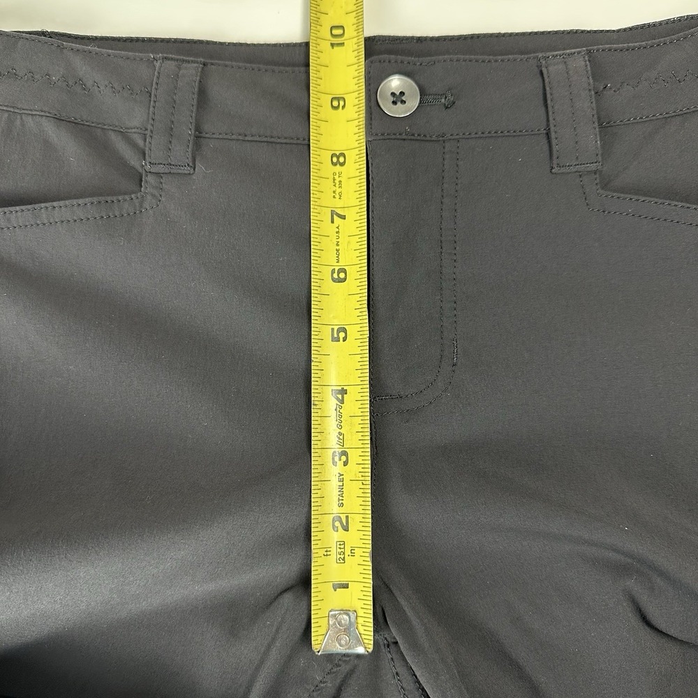 EDDIE BAUER Travex Trail Pants Women's 6 Black Cinch Leg Hiking Outdoor Gorpcore - Picture 7 of 15